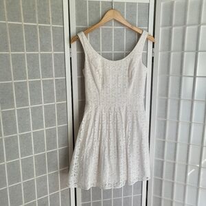 Lilly Pulitzer Resort White Daisy Lane Lace Sleeveless Dress Sz 2